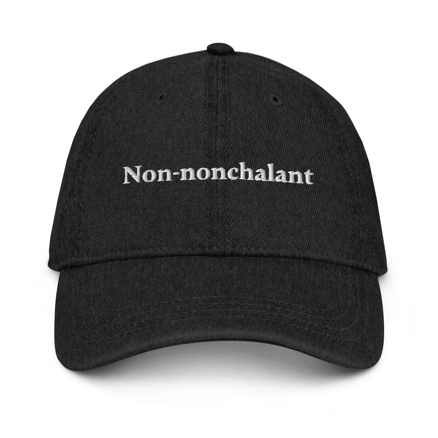 Non-nonchalant Ball Cap in denim/white