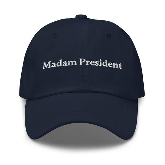 Madam President Ball Cap in Navy/White
