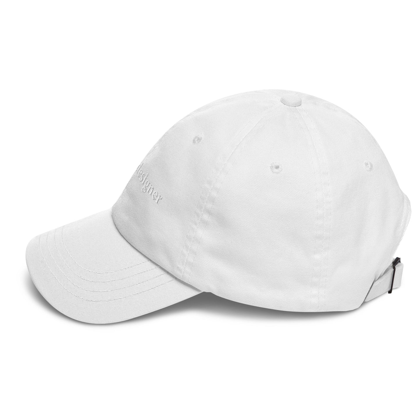 Not Not Designer Ball Cap in white/white